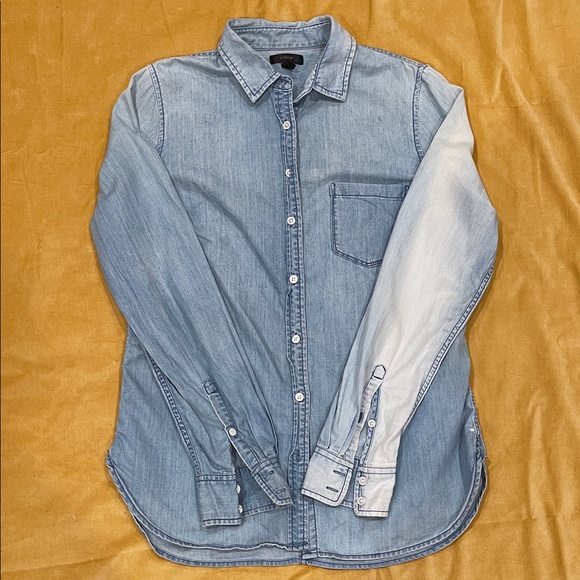 J. Crew Tops - J. Crew Light Blue Denim Button Down Shirt